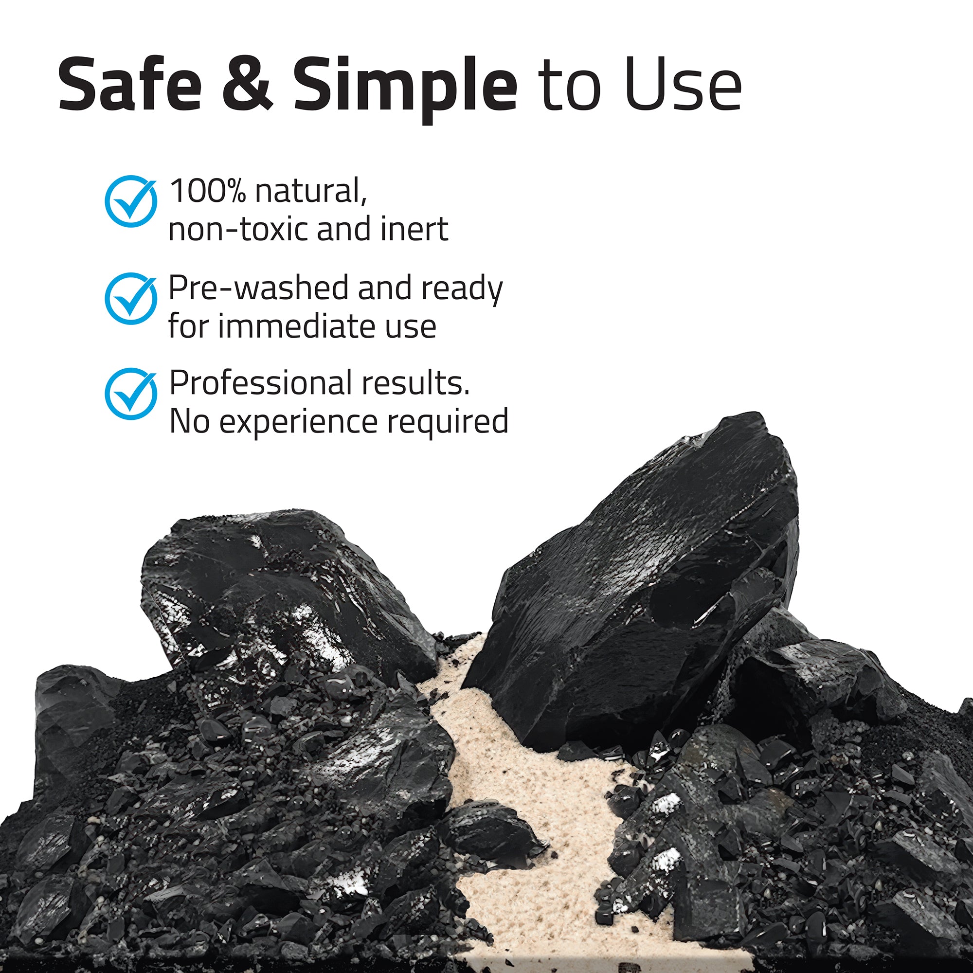 Fluval Black Basalt Aquascaper Natural Rock & Sand Décor (Special Order)