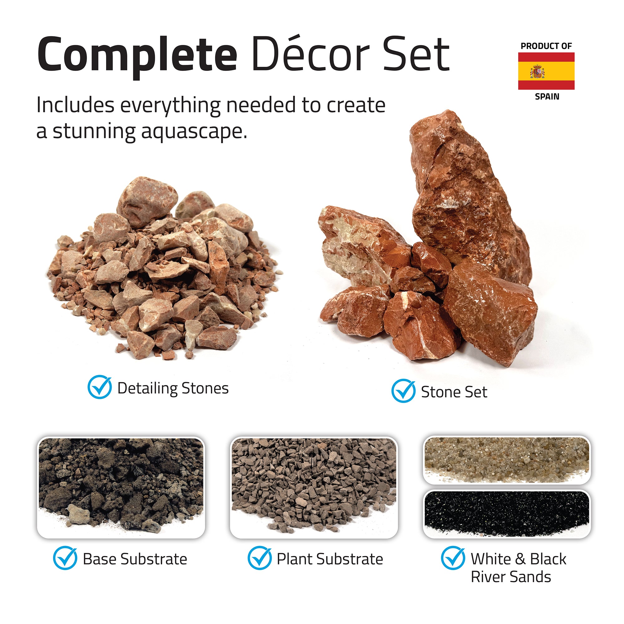 Fluval Red Rock Aquascaper Natural Rock & Sand Décor (Special Order)