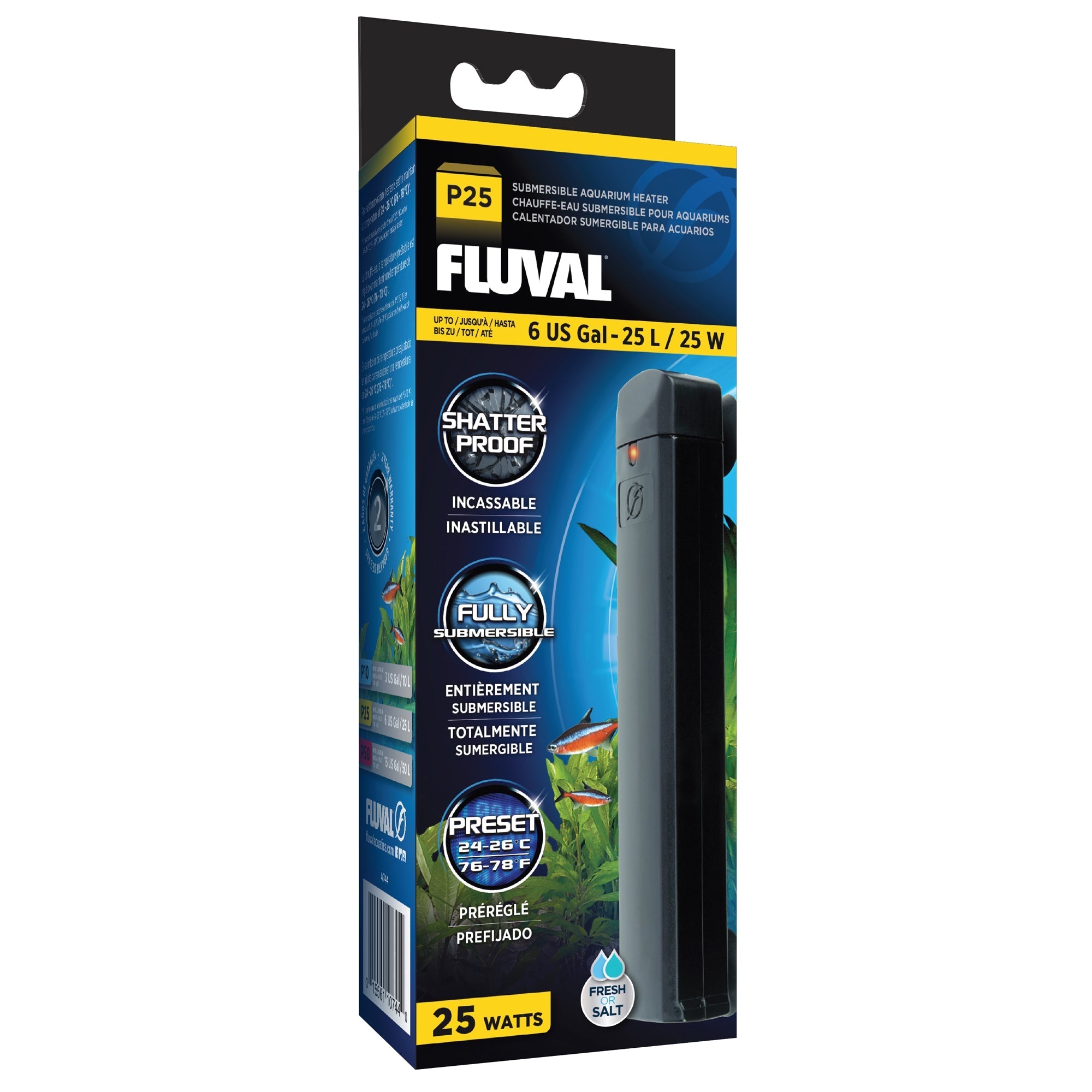 Fluval P-Series Submersible Preset Aquarium Heater (Special Order)