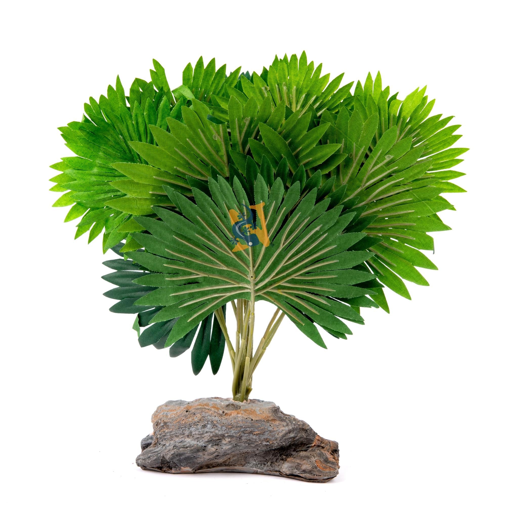Habi-Scape Mini Fan Palm on Stone Base