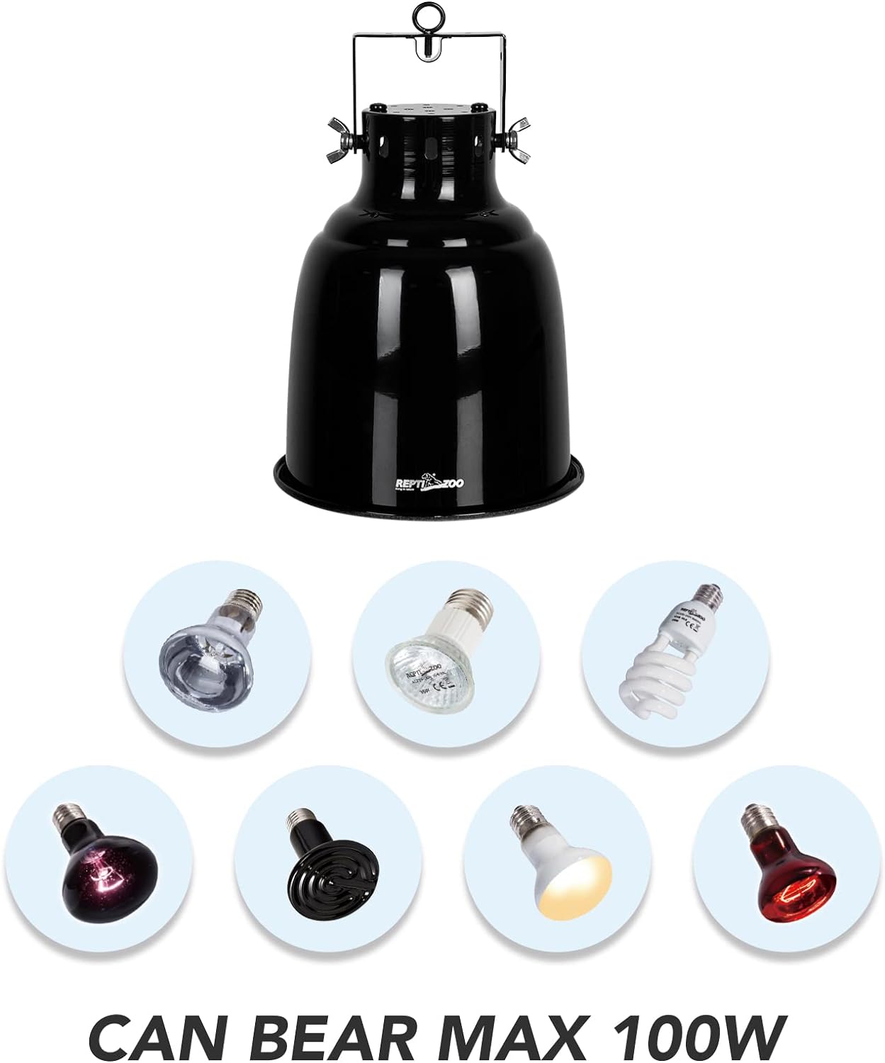 ReptiZoo Mulit-Function Angle-Adjustable Dome Lamp Fixture