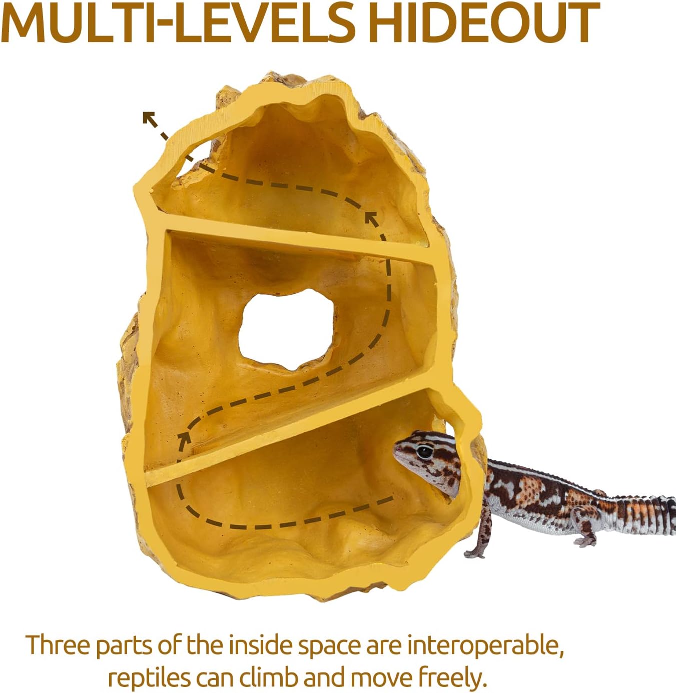 Reptizoo Hookable Multi-Levels Hideout