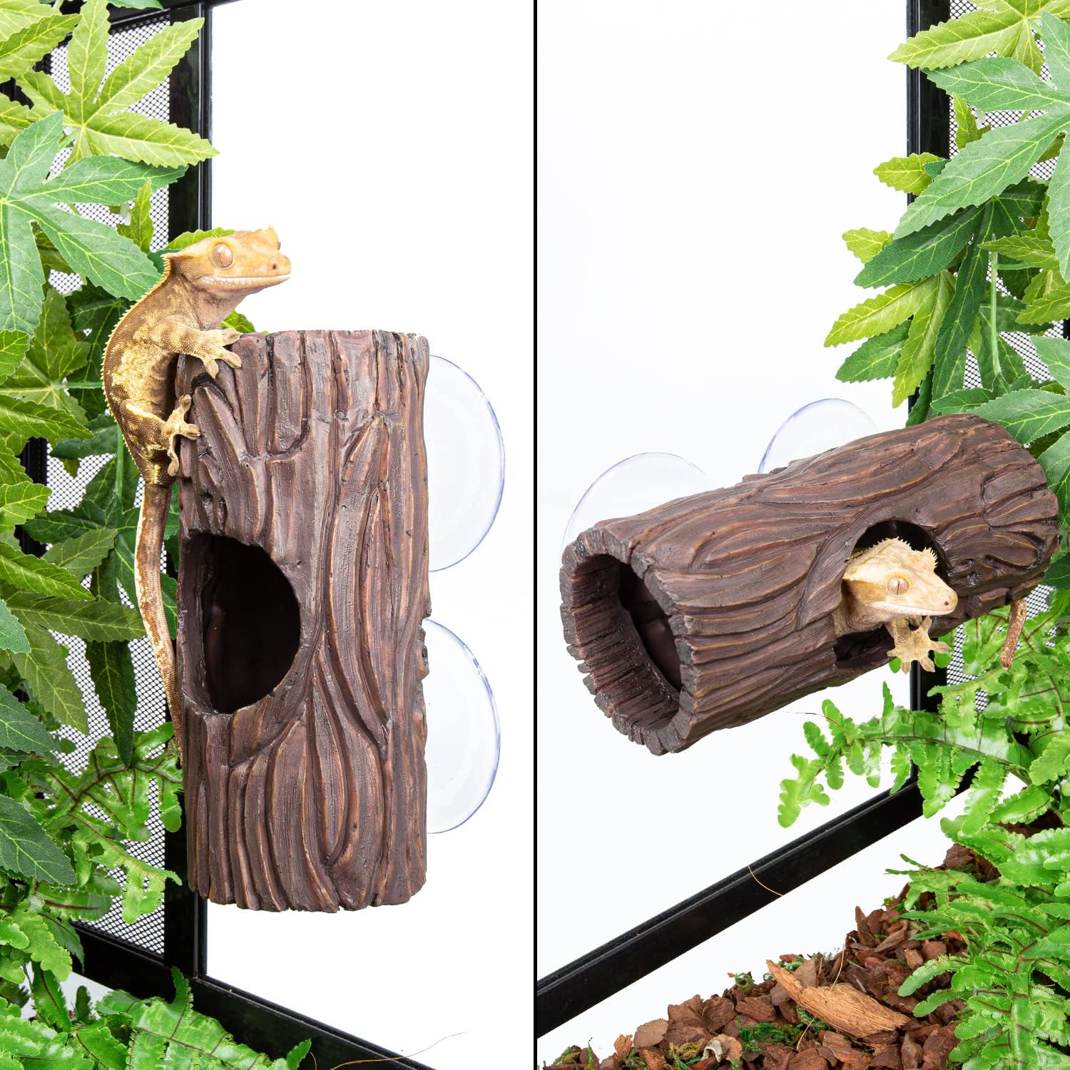 Reptizoo ReptiZoo Vertical Tree Trunk Hideout (Suction Cups)