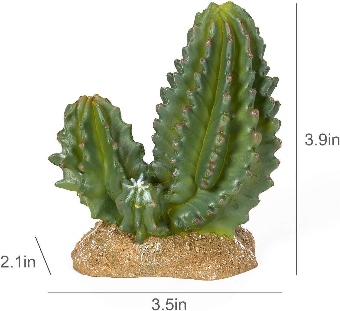 ReptiZoo Desert Decor - Cactus - 3.9"