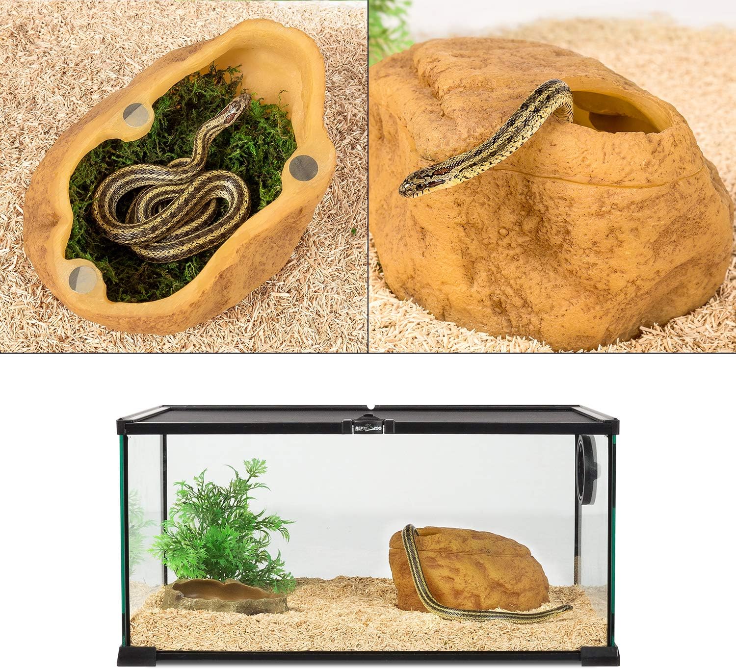 ReptiZoo 3-in-1 Magnetic Attraction Cave
