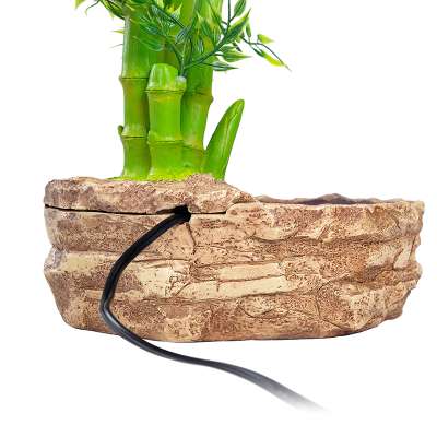 ReptiZoo 2-In-1 Height Adjustable Bamboo Planter Dripper