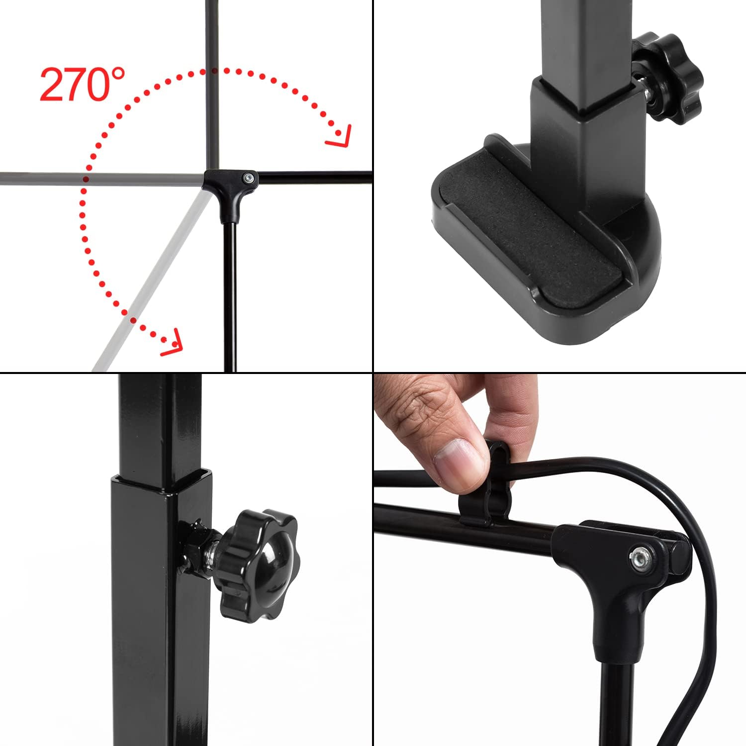 ReptiZoo Height Adjustable Clip OR Standing Dome Lamp Bracket