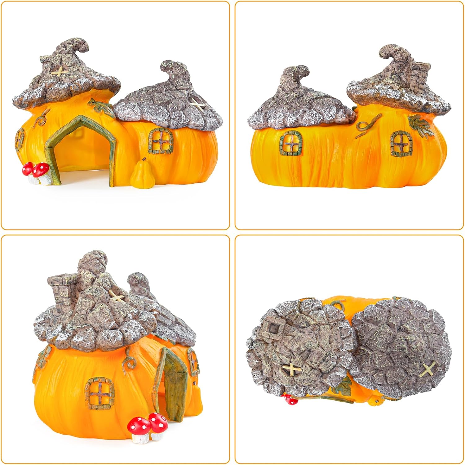 ReptiZoo Multifunctional Pumpkin Hide Castle