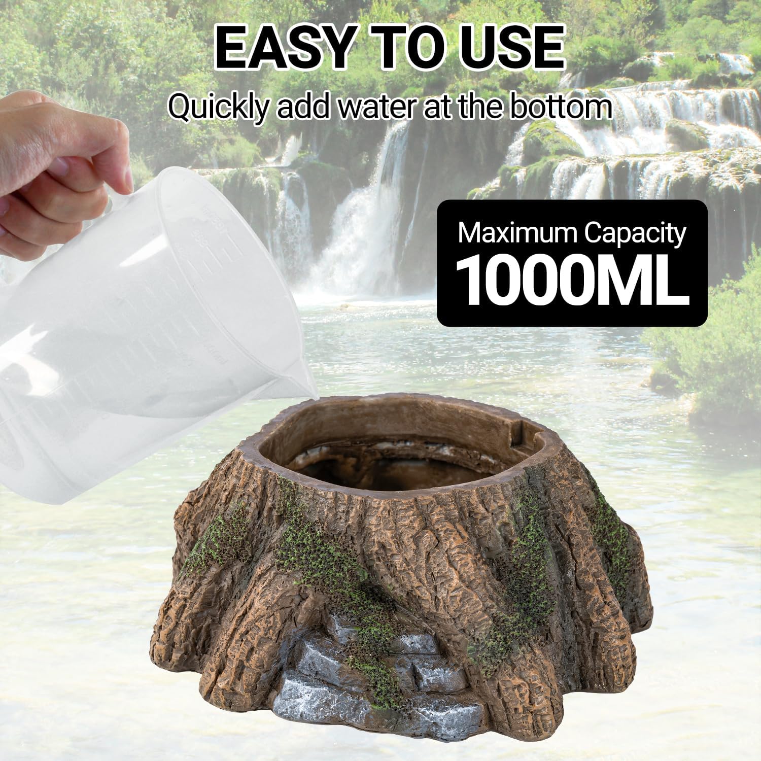 ReptiZoo Reptile Tree Trunk Humidifier 1L