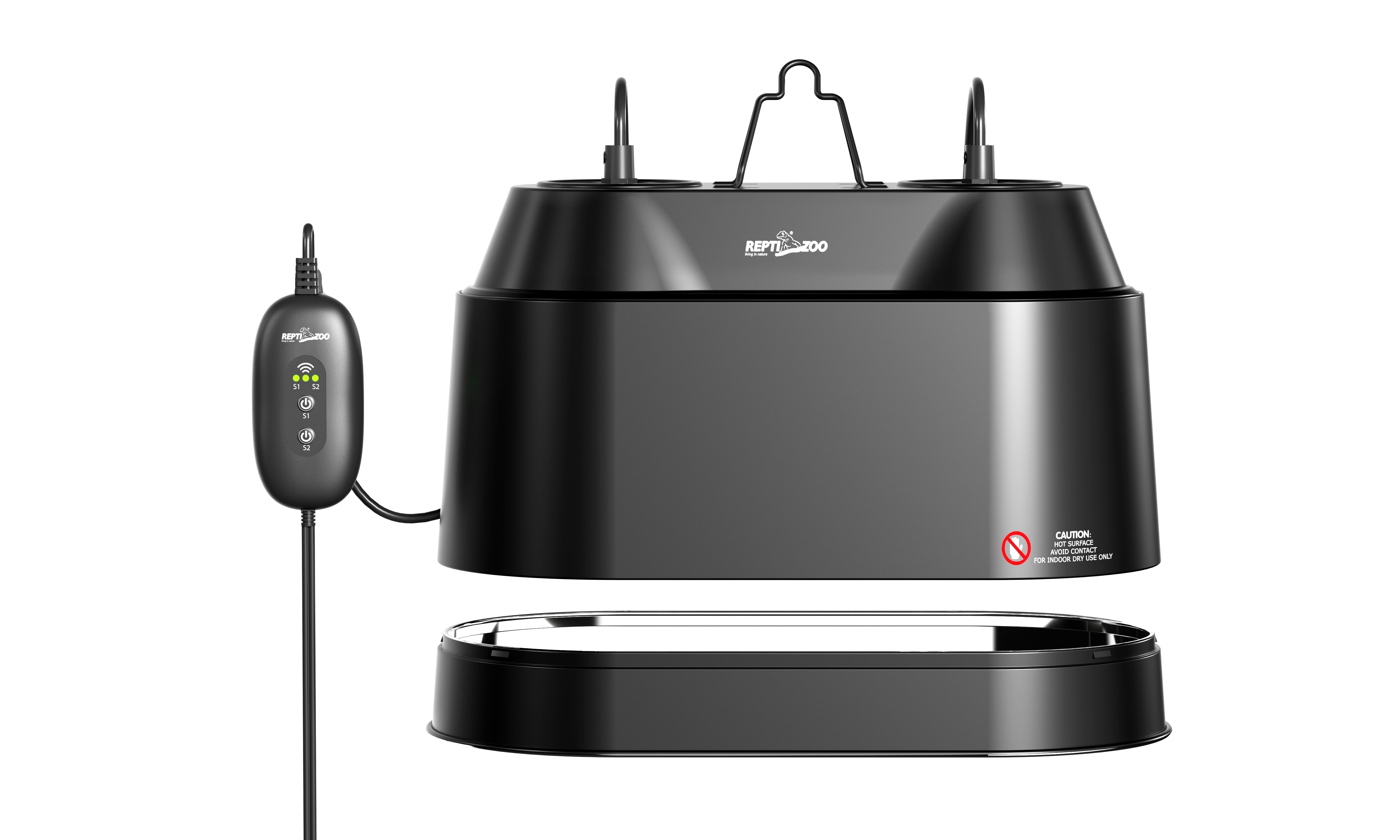 ReptiZoo Smart WiFi 2 in 1 Dual Dome Lamp Fixture (200W x 2)