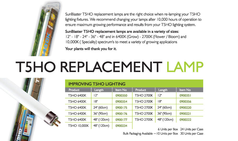 SunBlaster T5HO Replacement Lamp