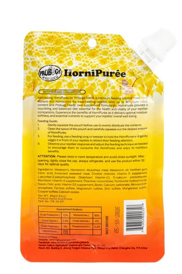 ProBugs HorniPurée - Hornworm/Mealworm Purée Food