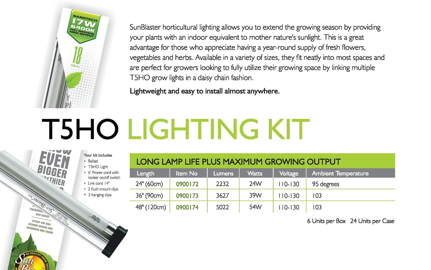 SunBlaster T5HO Lighting Kit