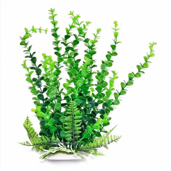 AQUATOP Artificial Plant W/ Weighted Base -Elodea-Like (Green) (CLEARANCE)