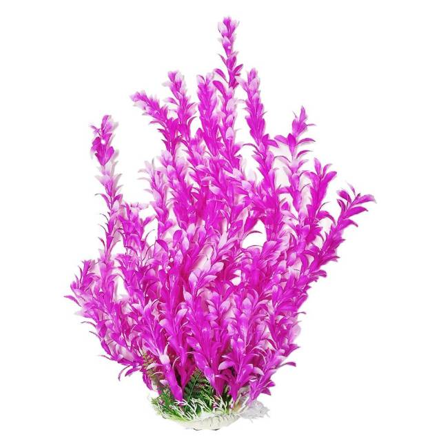AQUATOP Artificial Plant W/ Weighted Base -Bacopa-Like (Pink/White) (CLEARANCE)