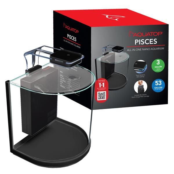 AQUATOP Pisces Nano Bowfront Aquarium (CLEARANCE)