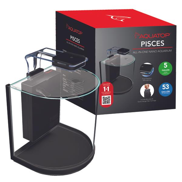 AQUATOP Pisces Nano Bowfront Aquarium (CLEARANCE)