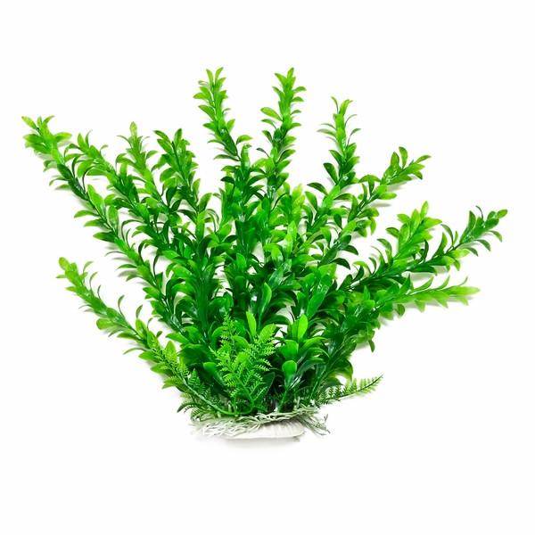 AQUATOP Artificial Plant W/ Weighted Base -Anacharis-Like (Green) (CLEARANCE)