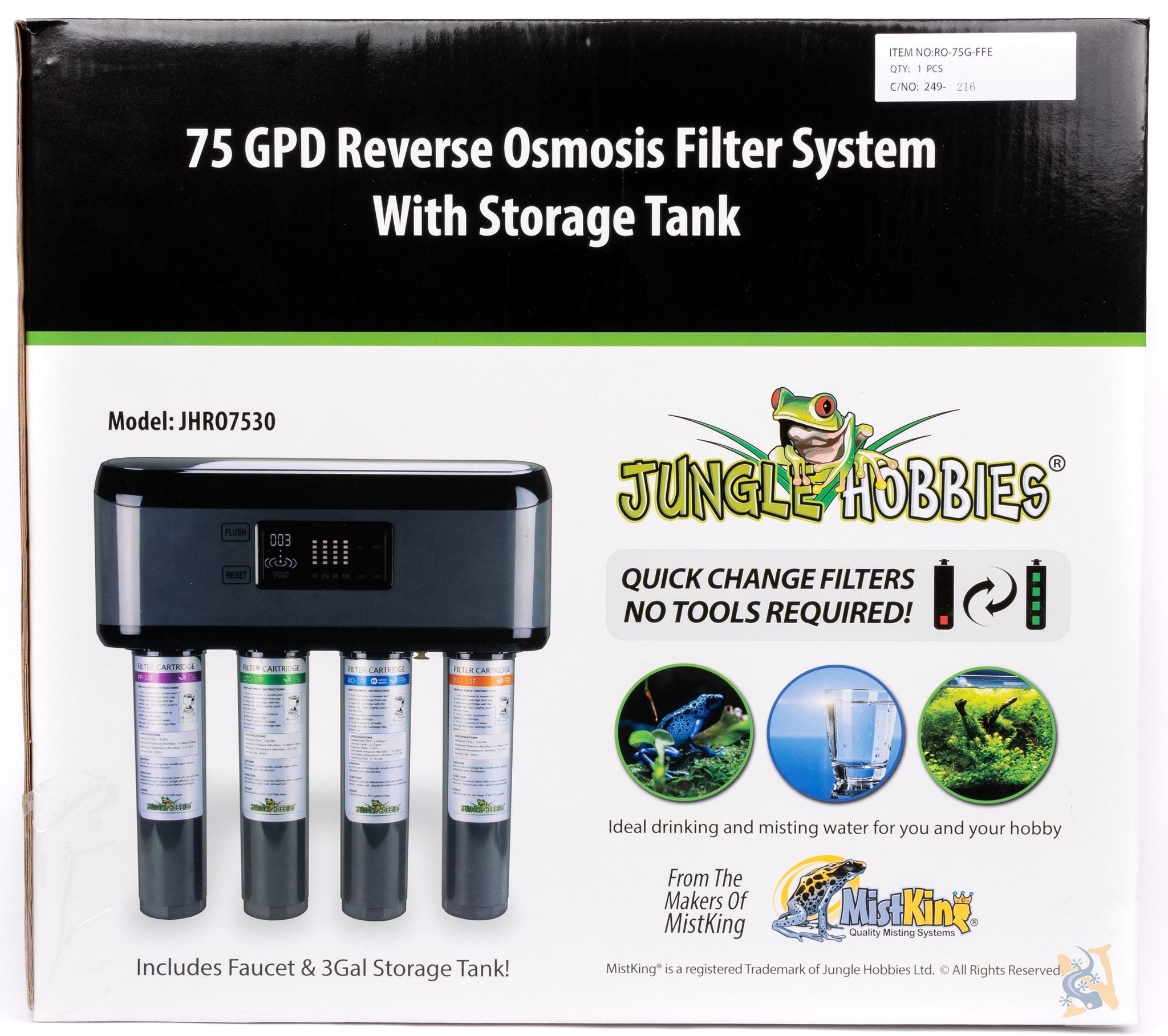 MistKing Reverse Osmosis Filter (75 Gallons Per Day)