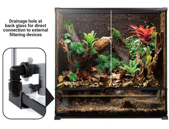 ReptiZoo Ultra Clear Glass Paludarium (6 Sizes) - PALLET SHIPPING ONLY