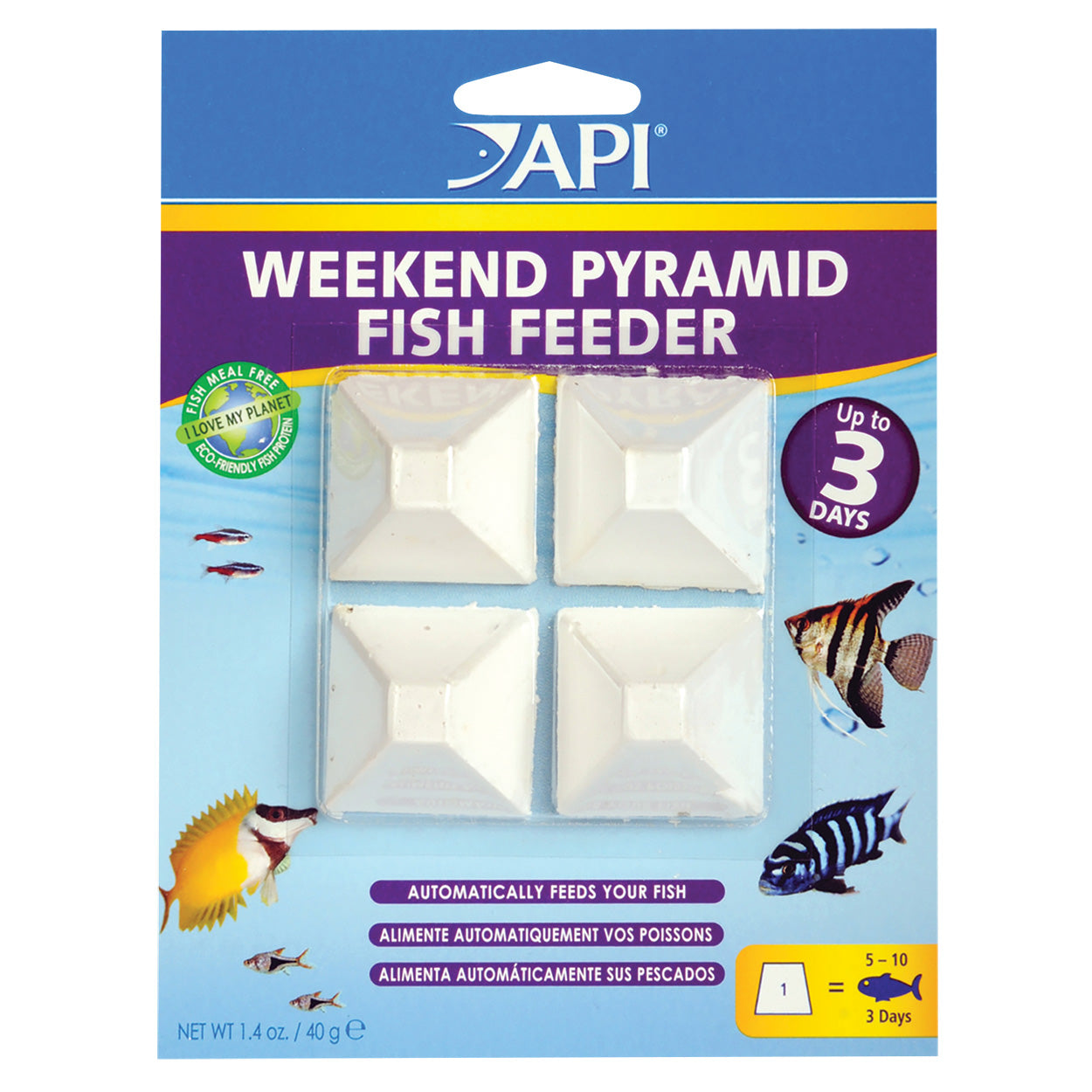 API Weekend Pyramid Fish Feeder (3-Pack) (Special Order)