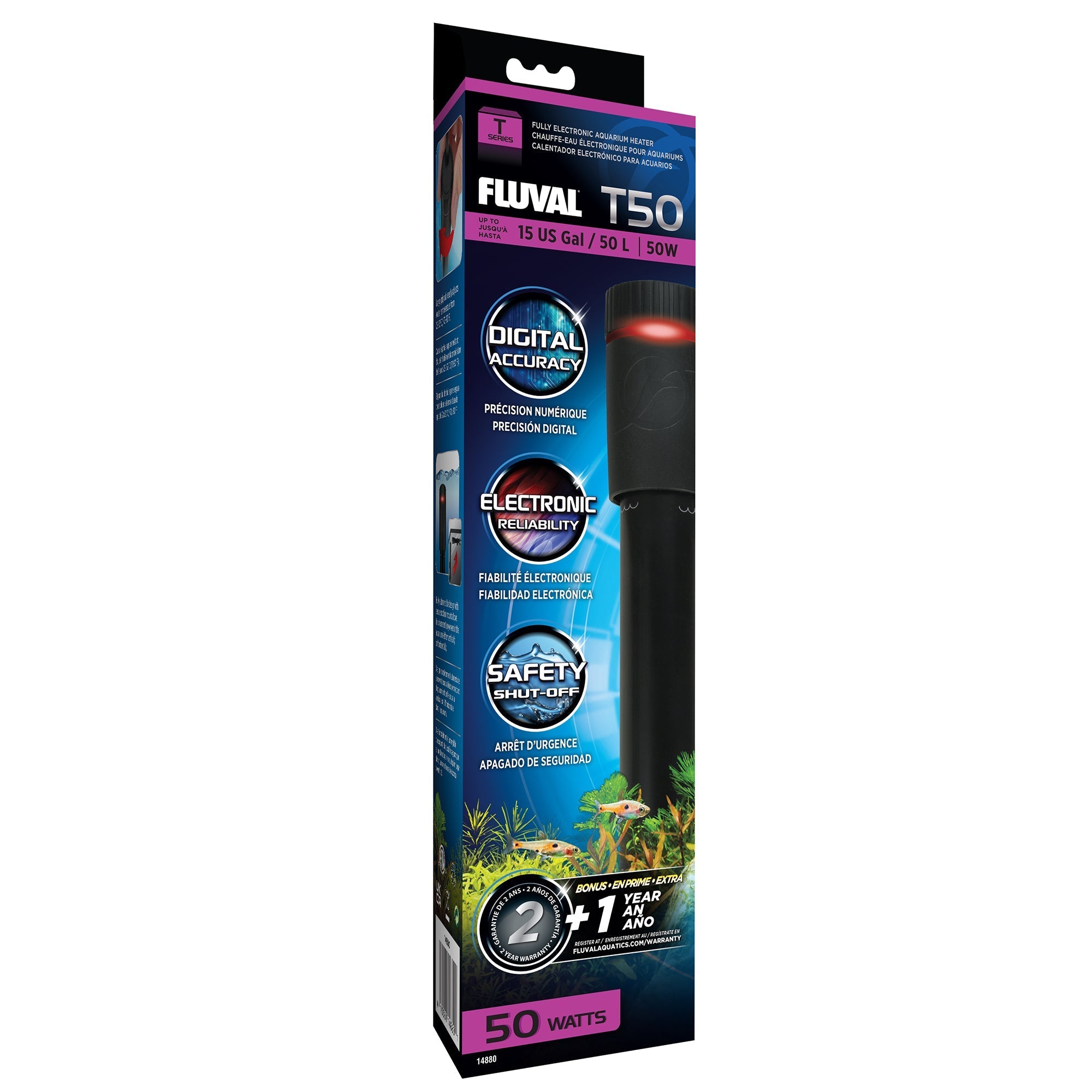 Fluval T-Series Aquarium Heater W/ Auto Shut Off (Special Order)