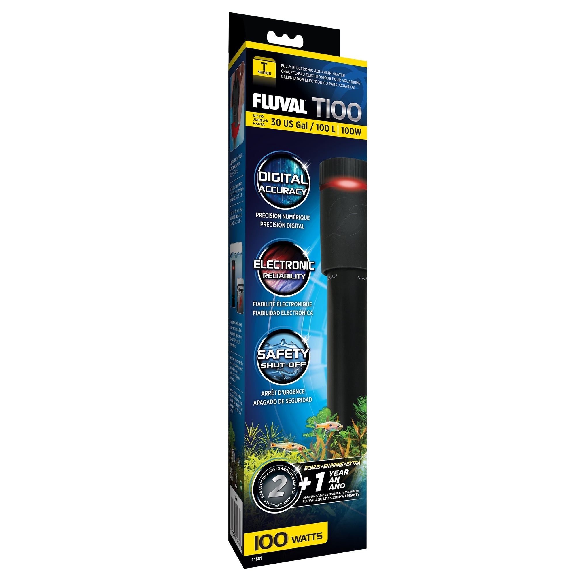 Fluval T-Series Aquarium Heater W/ Auto Shut Off (Special Order)