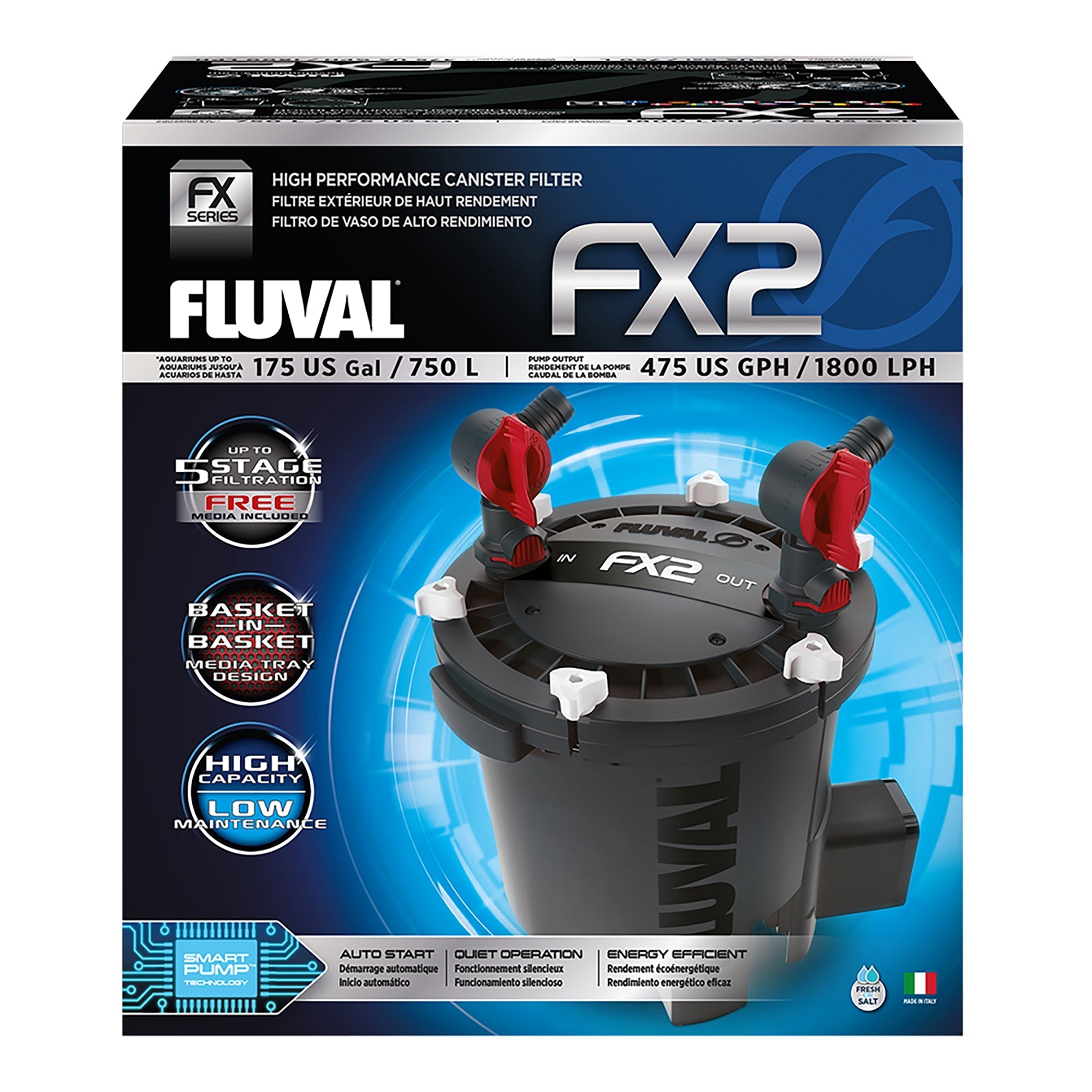 Fluval FX2 High Performance Canister Filter - up to 750 L (175 US gal) (Special Order)