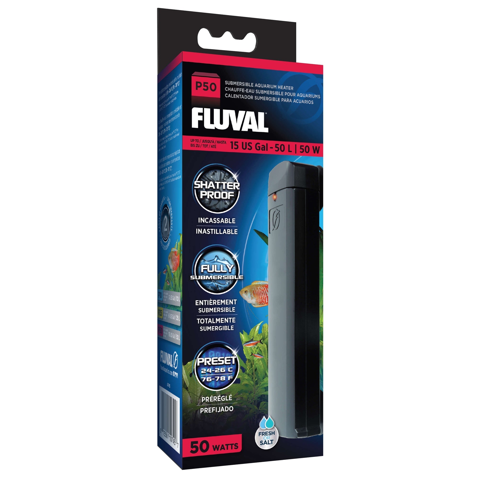 Fluval P-Series Submersible Preset Aquarium Heater (Special Order)
