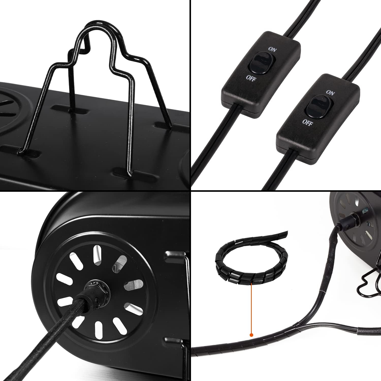 ReptiZoo Double Dome Lamp Fixture 2-in-1 (Max. 200W X 2)