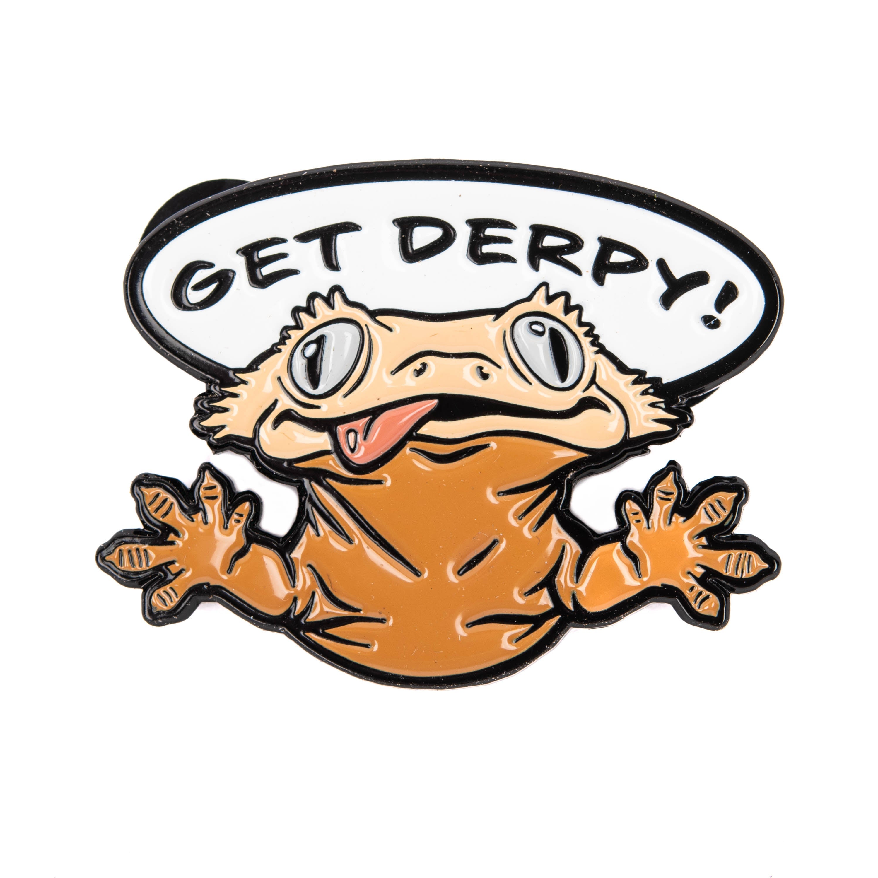 Pangea "Get Derpy" Crested Gecko Pin