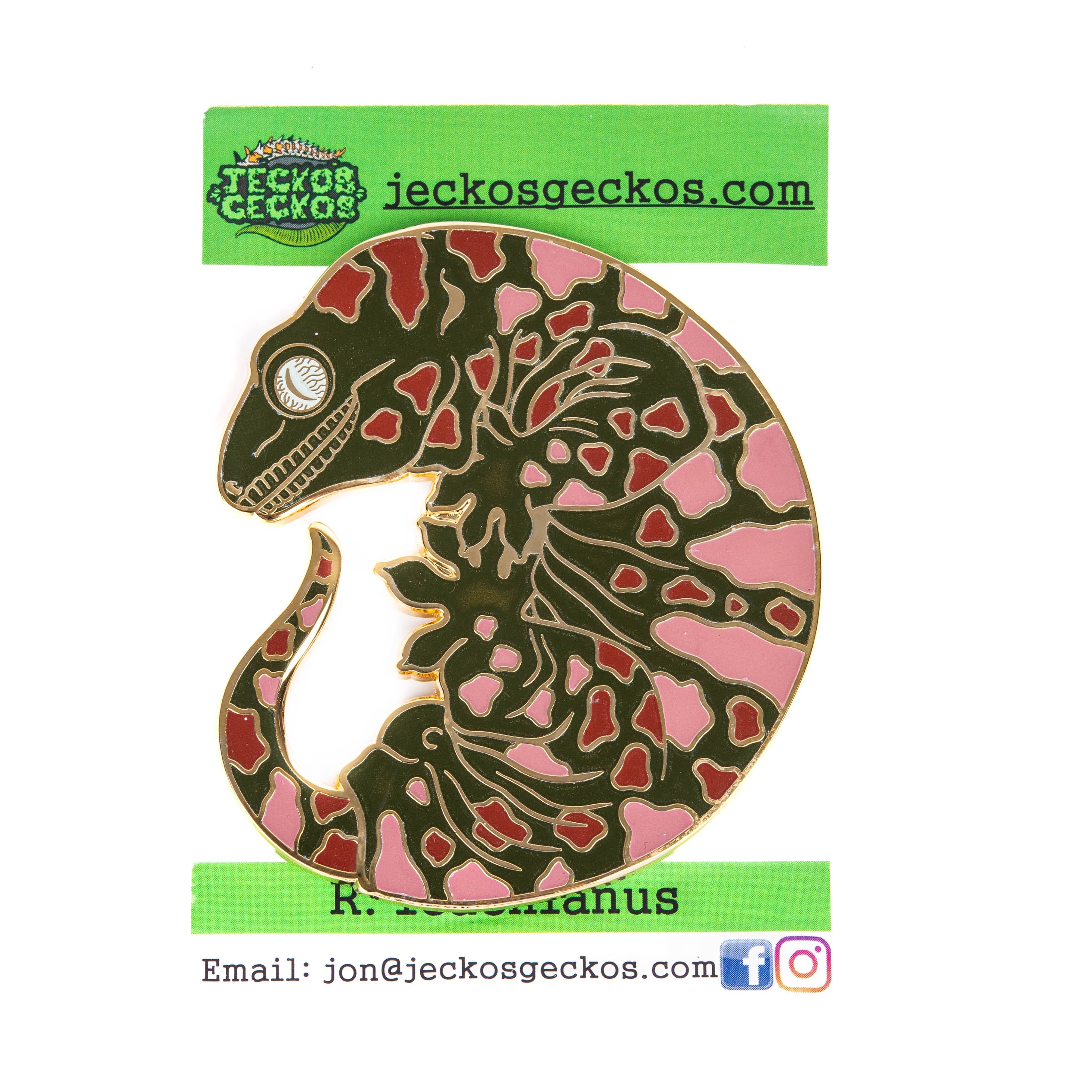 Pangea R. Leachianus 3" Pin - Glow-In-The-Dark