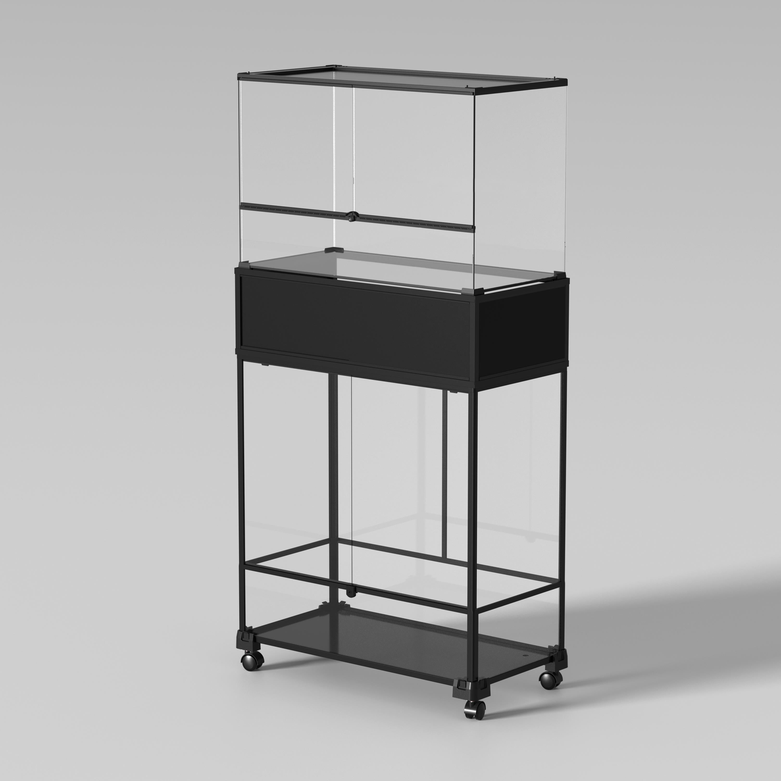 ReptiZoo Terrarium Stacker With Front Sliding Door