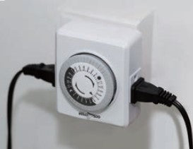 ReptiZoo Timer Plug In Mechanical 24 Hour 2 Socket