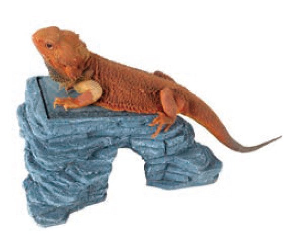ReptiZoo Corner Hide Cave with Heat Storing Real Slate Stone