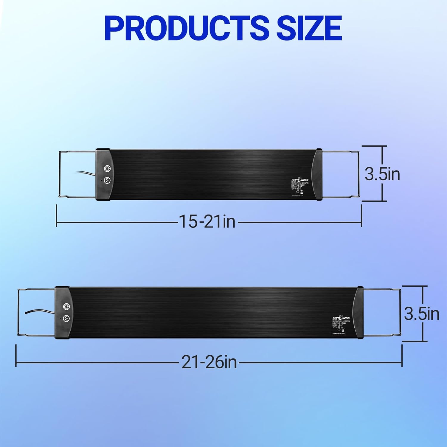 ReptiZoo Ultra-Thin LED / UVB Light Hood
