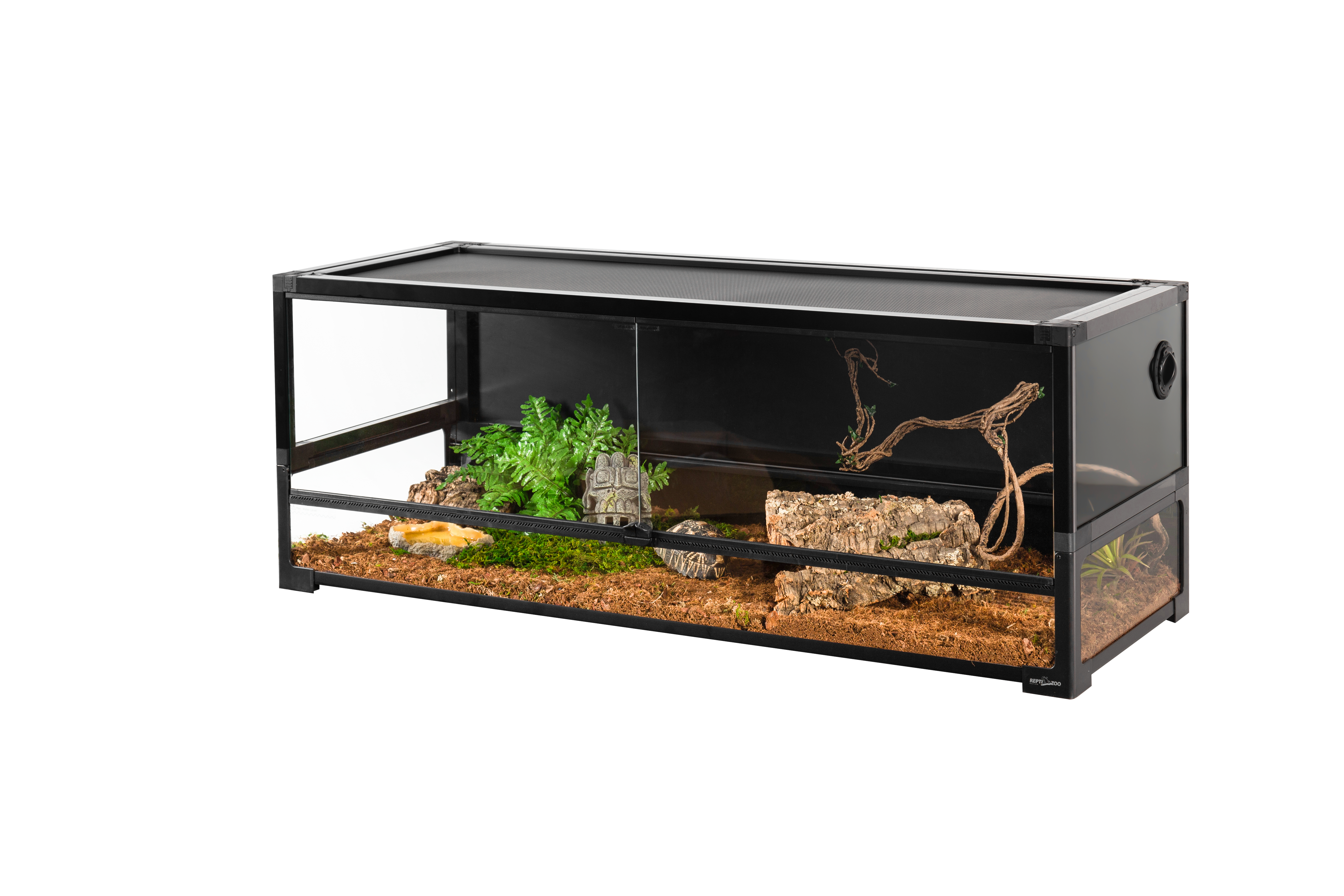 ReptiZoo Easy-Folding Knock-Down Glass Terrarium with PVC Backing **COURIER SHIPPABLE**
