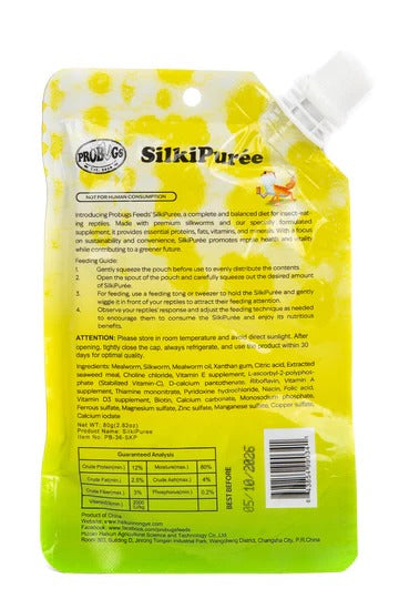 ProBugs SilkiPurée - Silkworm/Mealworm Purée Food