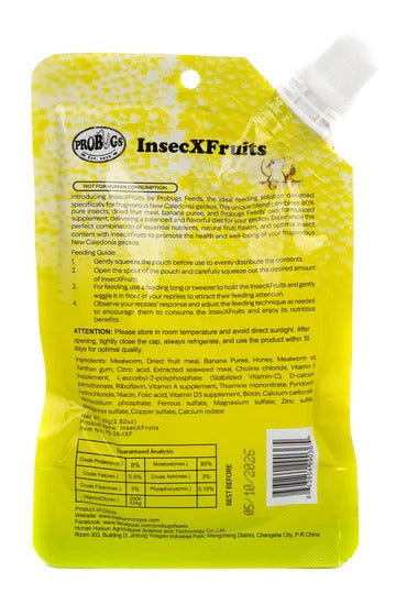 ProBugs InsecXFruits - Hornworm/Mealworm Purée Food