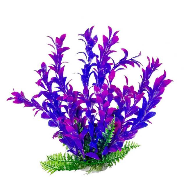 AQUATOP Artificial Plant W/ Weighted Base -Hygro-Like (Pink/Purple) (CLEARANCE)